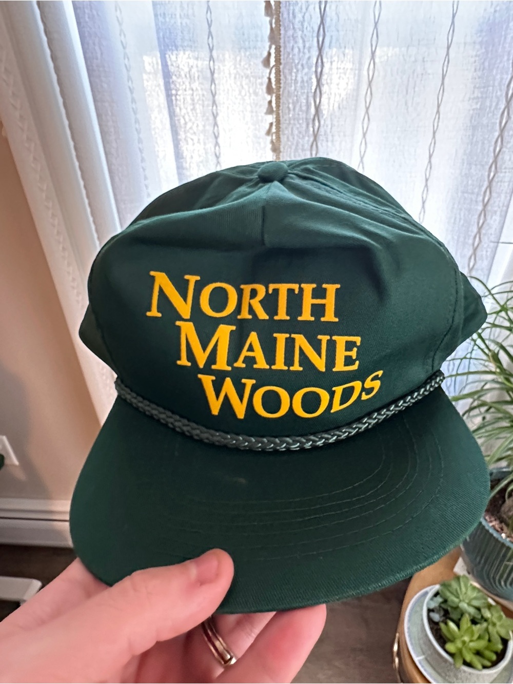 North Maine Woods Green Embroidered Baseball Cap